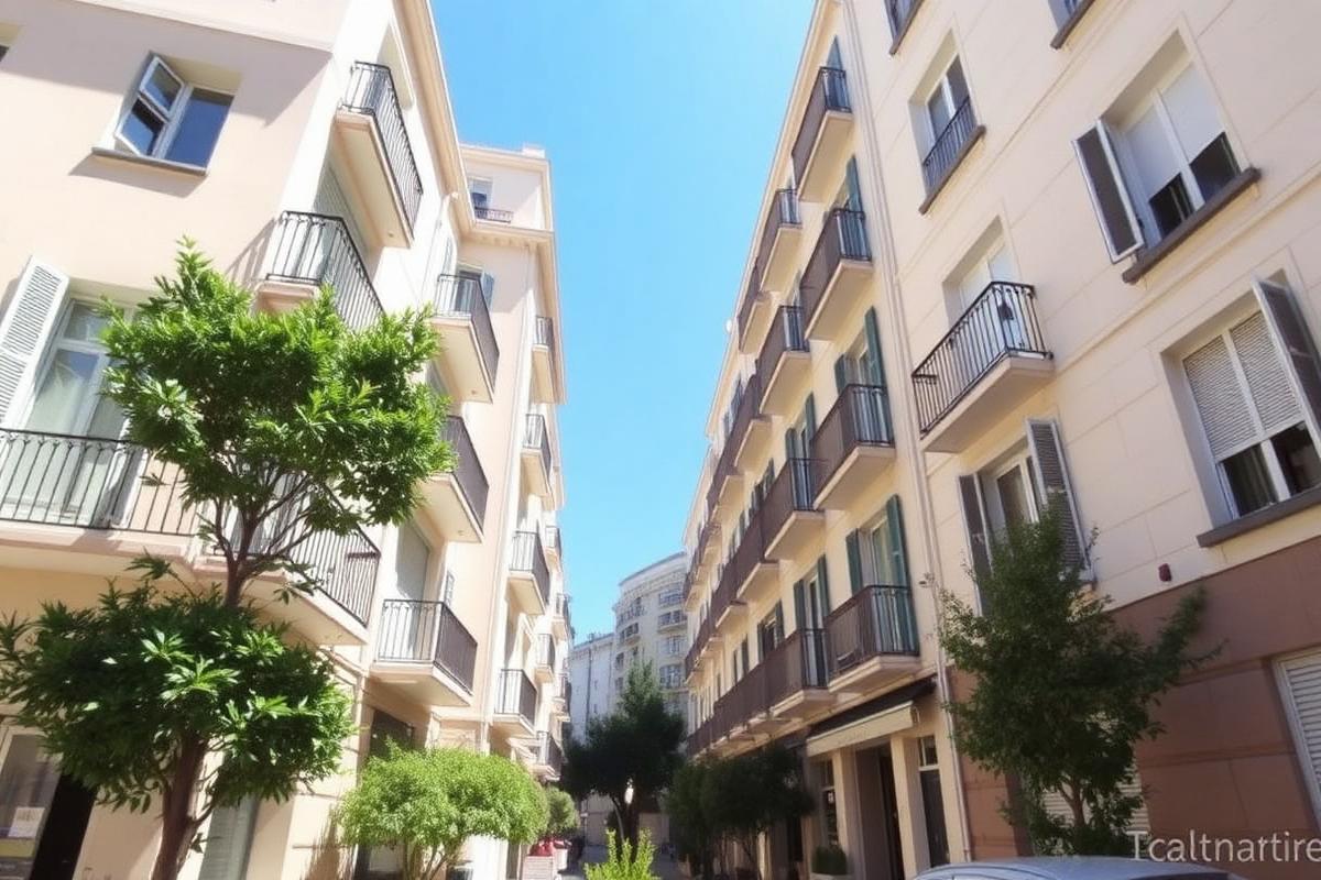 Façades d'immeubles marseillais gérés en location
